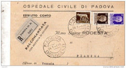 194   LETTERA RACCOMANDATA CON ANNULLO PADOVA SUCCURSALE 3 - Marcophilie