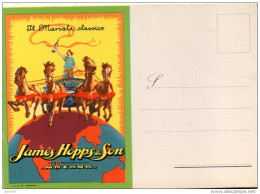 CARTOLINA PUBBLICITARIA MARSALA CLASSICO  JAMES HOPPS & SON  MAZARA - Advertising