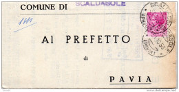 1956 LETTERA CON ANNULLO SCALDASOLE PAVIA - 1946-60: Marcophilia