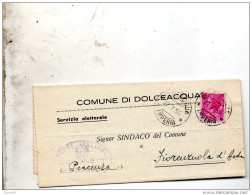 1955 LETTERA CON ANNULLO DOLCEACQUA     IMPERIA - 1946-60: Marcophilie