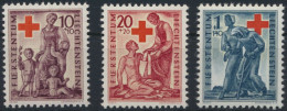 Liechtenstein 244-246 Rotes Kreuz 1945 Tadellos Postfrisch Kat.-Wert 17,00 - Brieven En Documenten