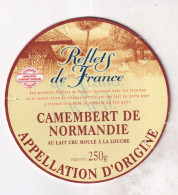 Etiquette  Ou Dessus De Boîte  De Fromage -  CAMEMBERT  Reflets De France - Cheese