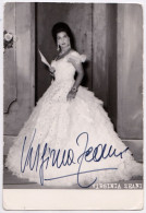 SOPRANO : VIRGINIA ZEANI [ In TRAVIATA ] Cu AUTOGRAF - VRAIE PHOTO Avec AUTOGRAPHE / REAL PHOTO ~ 1955 - '960 (an423) - Opéra