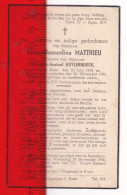 AALST - Louisa Bernardina Matthieu ° Aalst 30/06/1905 † Aalst 26/11/1944 - Devotion Images