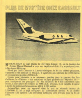 Baptême De L'air Du Mystère Falcon 10.  Dassault Aviation. Avion. 1970. - Historical Documents