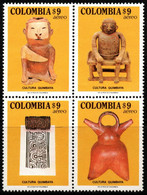 09- KOLUMBIEN - 1981- MI#:1505-1508- MNH- ARCHAEOLOGY, QUIMBAYA CULTURE - Colombie