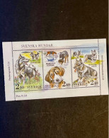 SUEDE 1989 Bloc 3v Neuf MNH ** YT Mi 1569 1571 Perro Dog Pet Cão Hund Cane SWEDEN - Perros