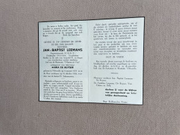 LEEMANS Jan Baptist °VILVOORDE 1891 + 1958 - DE BUYSER - VAN CALSTER - SELLY - Gepensioneerde N.M.B.S. - Oudstrijder - Obituary Notices