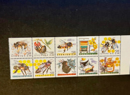SUEDE 1990 10v Neuf MNH ** YT Mi 1609 1618 Insecto Abeja Insect Bee Insekt Biene Inseto SWEDEN - Honingbijen