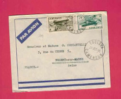 Lettre De 1945 Pour La France - YT N° PA 4 Et PA 87 - Covers & Documents