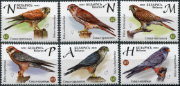 Belarus 2021. Falcons (MNH OG) Set Of 6 Stamps - Bielorrusia