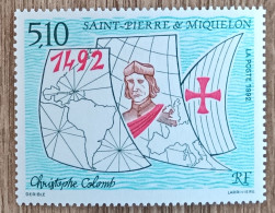 St Pierre Et Miquelon - YT N°569 - Découverte De L'Amérique Par Christophe Colomb - 1992 - Neuf - Unused Stamps