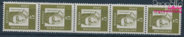 BRD 347y A R Fünferstreifen Postfrisch 1961 Bedeutende Deutsche (10343184 - Unused Stamps