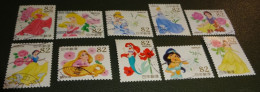 Nippon - Japan - 2015 - Michel 7610 Tm 7619 - Gebruikt - Used - Disney - Princess And Other Characters- Flowers - Usados