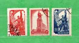 Russia -° 1938 - .  Yv. 614 à 616 - Mi. 581 à 583.  Used, Come Scansione. - Used Stamps