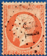 France 1862, 40 C 4-block Cancelled GC 2451 Montereau - 1862 Napoléon III