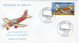 Djibouti FDC -  Rallye-Commodore 1973 - 1v Envelope Prémier Jour - Airplanes