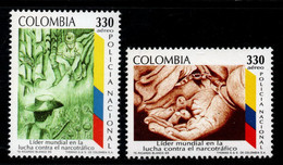 16- KOLUMBIEN - 1995 - MI#:1993-1994- MNH- NATIONAL POLICE AGAINST DRUGS - Colombie