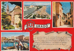 CARTOLINA  C6 GRADO,GORIZIA,FRIULI VENEZIA GIULIA-SPIAGGIA,MARE,SOLE,ESTATE,BARCHE A VELA,BELLA ITALIA,VIAGGIATA 1974 - Gorizia