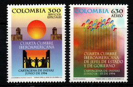 09- KOLUMBIEN - 1994 - MI#:1943-1944 - MNH- IBERO-AMERICAN SUMMIT - Kolumbien