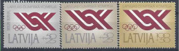 1991 LETTONIE 283-85** Comité Olympique - Lettland