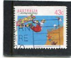 AUSTRALIA - 1990  43c   SKATEBOARDING  IMPERF  TOP  FINE USED - Gebruikt