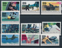 USA 2302-2311 (kompl.Ausg.) Postfrisch 1992 Geschichte Des 2. Weltkrieges (10348649 - Unused Stamps