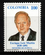 03- KOLUMBIEN - 1992 - MI#:1861 - MNH- ENRIQUE LOW MURTRA, JUSTICE MINISTER - Kolumbien