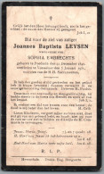 Bidprentje Poederlee - Leysen Joannes Baptista (1840-1931) - Images Religieuses