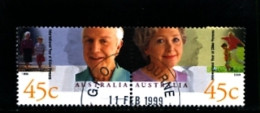 AUSTRALIA - 1999  YEAR OF OLDER PERSONS  PAIR FINE USED - Used Stamps