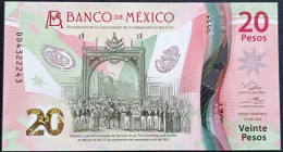 MEXICO $20 SERIES DD4322243 REPEAT + ANGEL # - 16-JAN-2023 INDEPENDENCE POLYMER NOTE BU Mint Crisp - Mexico