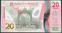 MEXICO $20 SERIES DD6320666 ANGEL # - 16-JAN-2023 INDEPENDENCE POLYMER NOTE BU Mint Crisp - México