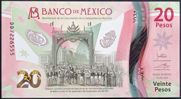 MEXICO $20 SERIES DD7226555 ANGEL # - 16-JAN-2023 INDEPENDENCE POLYMER NOTE BU Mint Crisp - México