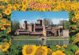 CARTOLINA  C6 TORINO,PIEMONTE-CASTELLO MEDIOEVALE E FIUME PO-STORIA,MEMORIA,CULTURA,RELIGIONE,BELLA ITALIA,NON VIAGGIATA - Castello Del Valentino