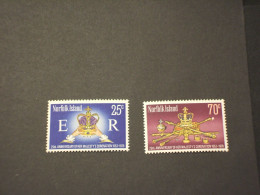 NORFOLK - 1978 25mo REGINA 2 VALORI - NUOVI(++) - Norfolk Island