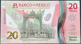 MEXICO $20 SERIES DF5320555 ANGEL # - 16-JAN-2023 INDEPENDENCE POLYMER NOTE BU Mint Crisp - Messico