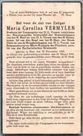 Bidprentje Reet - Vermylen Maria Carolina (1858-1941) - Devotion Images