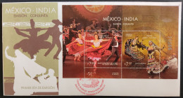 MEXICO INDIA JOINT ISSUE 2010 Bloc Collector On Official FDC, Rare Thus - Mexique