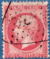 France 1862, 80 C Cancelled Star 3, Place De La Madeleine - 1862 Napoléon III