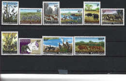 1965 RWANDA 98-107 ** Parc De La Kagera, Oiseaux, Animaux, éléphant, Singes - Neufs