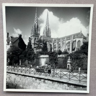 1956 - Photo Originale - QUIMPER (France) Cathédrale Saint-Corentin De Quimper - 12 X 12 Cm. - Places