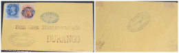 O) 1883 MEXICO, HIDALGO 25c Blue, SCT 109, FRANCO VILLA  DE LERDO OVAL CANCELLATION, GRILL CANCELLATION ON STAMPS, CIRCU - Mexiko