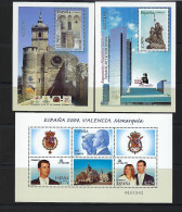 ESPAÑA. Año 2004. Conjunto De 3 Hojas Bloque. - Blocks & Sheetlets & Panes