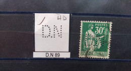 FRANCE D.N 89 TIMBRE DN 89 INDICE 4 SUR 280 PERFORE PERFORES PERFIN PERFINS PERFO PERFORATION PERFORIERT - Oblitérés