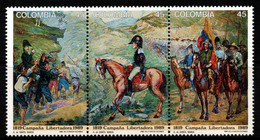 16A- KOLUMBIEN - 1989 - MI#:1766-1768 - MNH- 170 YEARS OF THE LIBERATION CAMPAIGN - Kolumbien