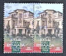 MEXICO 2023 JOINT ISSUE With ITALY, Postally Used Stamp Pair, Uncommon State, Nice - Messico