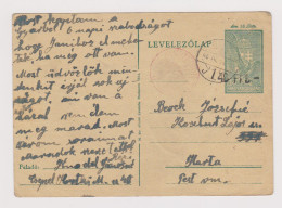 Hungary Ungarn 1945 Postal Stationery Card PSC 18F, Entier, Ganzsache, Censored (621) - Entiers Postaux