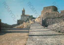 CARTOLINA  C6 PORTO VENERE,GOLFO DI LA SPEZIA,LIGURIA-CHIESA DI S.PIETRO E IL CASTELETTO (sec.XIX)-VIAGGIATA 1967 - La Spezia