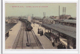 JUVISY : La Gare, Vue Prise De La Passerelle (toillée) - Tres Bon Etat - Juvisy-sur-Orge