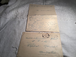 Lettre Manuscrite, Commandant Reboul 155 Régiment D’infanterie Montpellier, Hôpital Général - Manuskripte